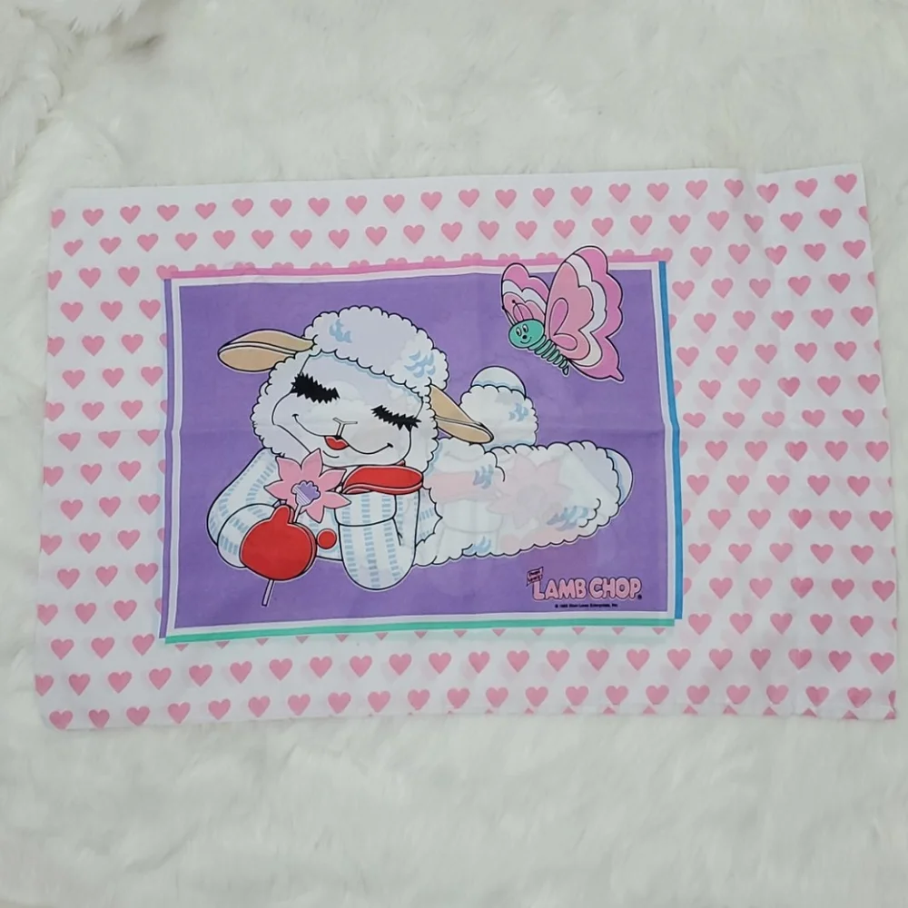 Vintage 1993 Lamb Chop pillow case standard kids